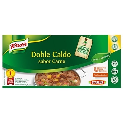 Knorr Caldo Doble Carne Pastilla Sin Gluten 960g - 